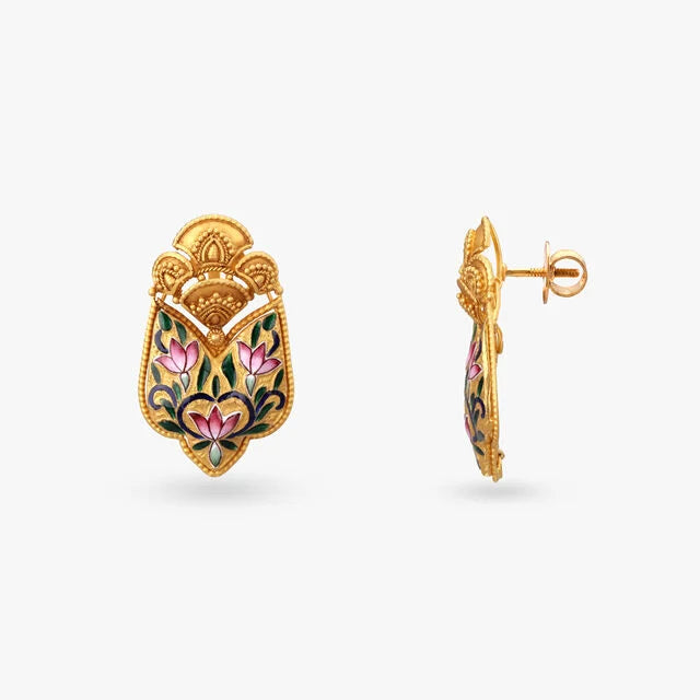 Imperial Charm Gold Drop Earrings
