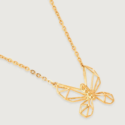 Whimsical Wings 14KT Yellow Gold Necklace