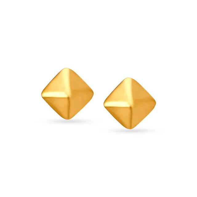 Pyramid Glam Gold Stud Earrings