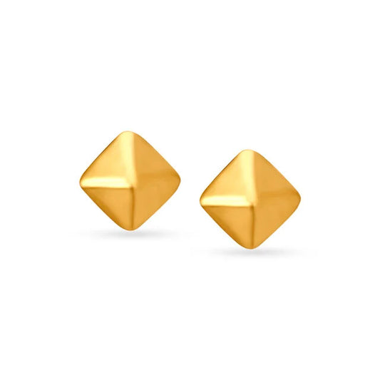 Pyramid Glam Gold Stud Earrings