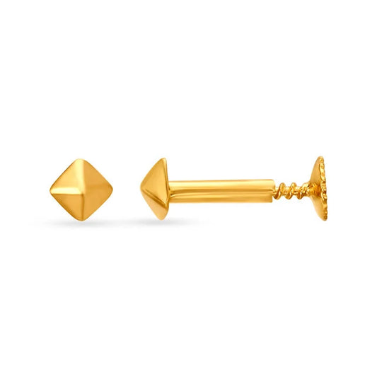 Pyramid Glam Gold Stud Earrings