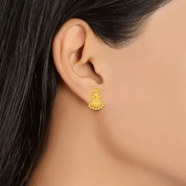 Timeless Beauty Gold Stud Earrings