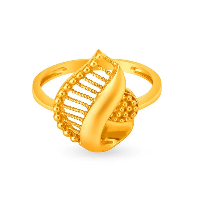 Regal Paisley 22 Karat Gold Finger Ring