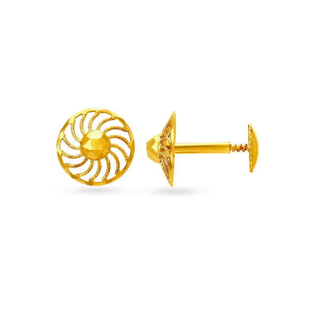 Tiered Gold Drop Earrings