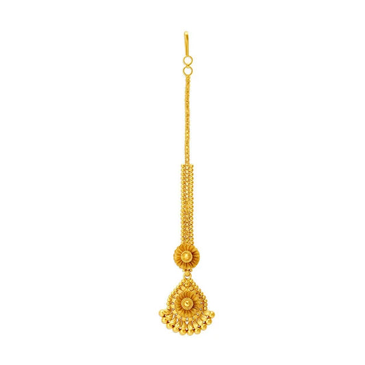 Exquisite Gold Maang Tikka for the Bihari Bride