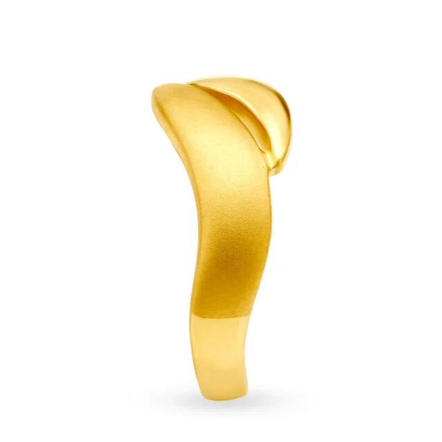 Minimal 22 Karat Yellow Gold Geometric Ring