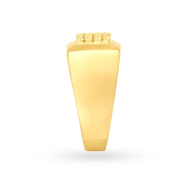 Enthralling Geometric Gold Ring for Men