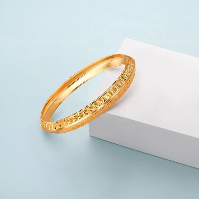 Dazzling Gold Kada for Men