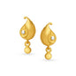 Dainty Peacock Inspired Gold Drop Earrings