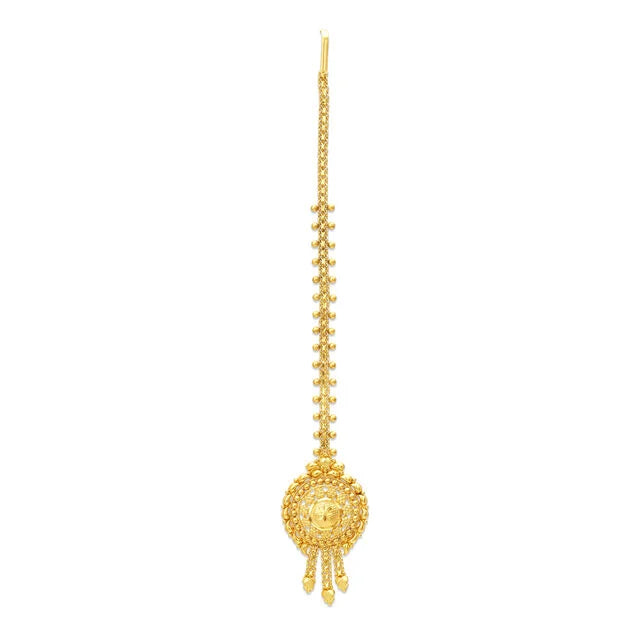Traditional Floral Gold Maang Tikka