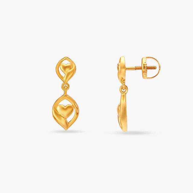 Cascading Love Drop Earrings