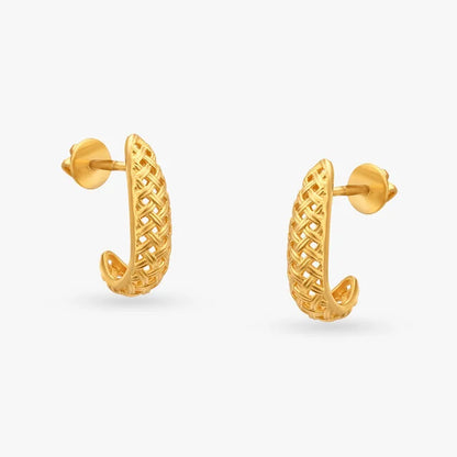 Criss Cross Style Hoop Earrings
