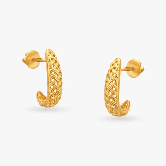 Criss Cross Style Hoop Earrings