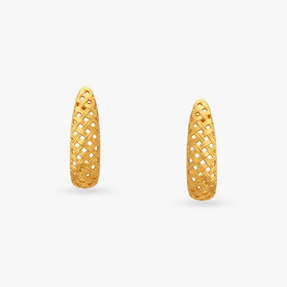 Criss Cross Style Hoop Earrings