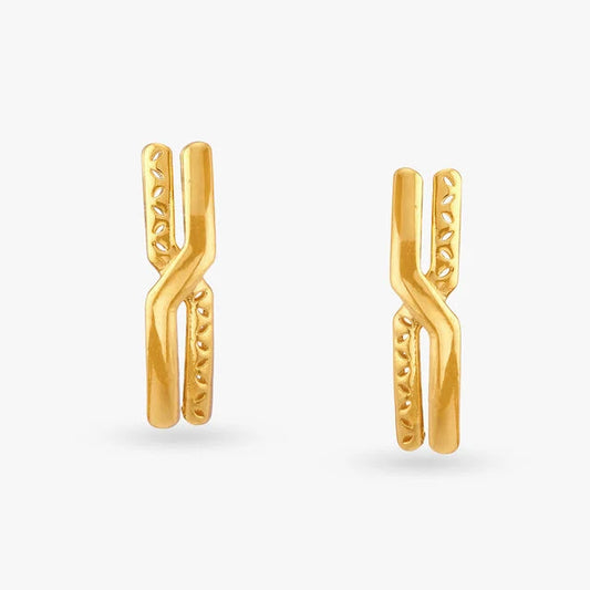 Abiding Gold Stud Earrings