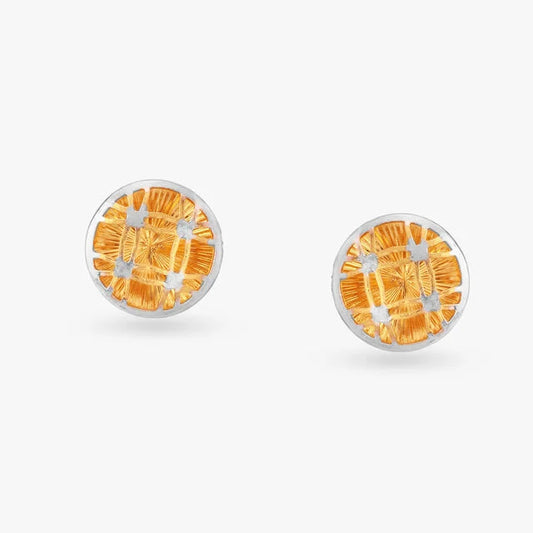 Connected Gold Stud Earrings