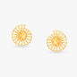 Sunwheel Gold Stud Earrings