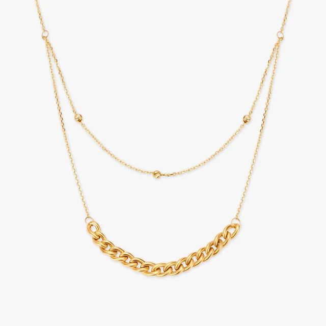 Radiant Layers Gold Necklace