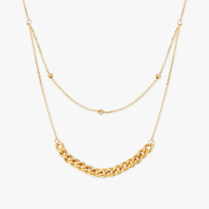 Radiant Layers Gold Necklace