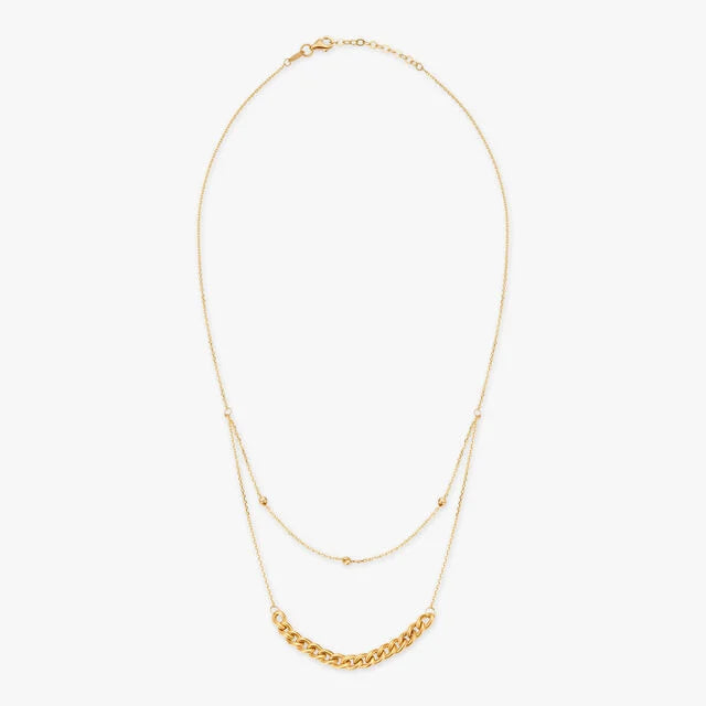 Radiant Layers Gold Necklace