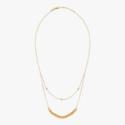 Radiant Layers Gold Necklace