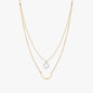 Dual Pendant Gold Necklace