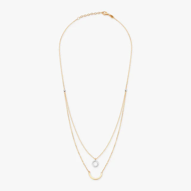 Dual Pendant Gold Necklace