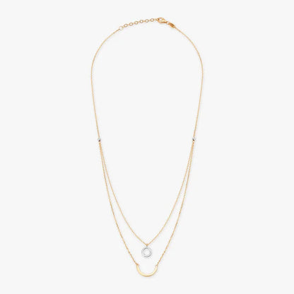 Dual Pendant Gold Necklace