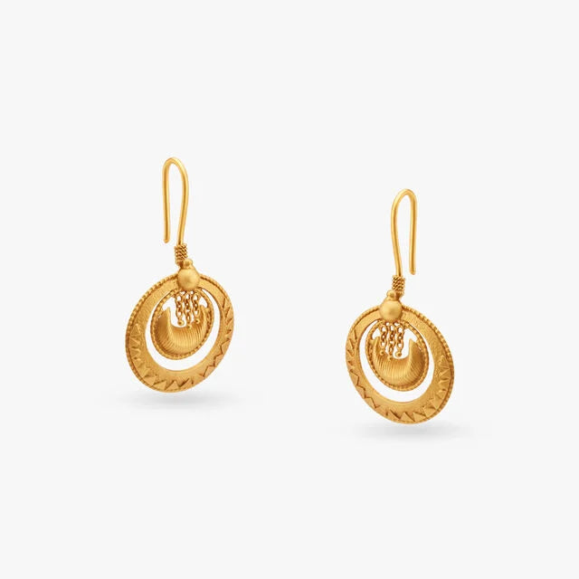 Textured Gold Hoop Earrings