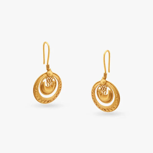 Textured Gold Hoop Earrings
