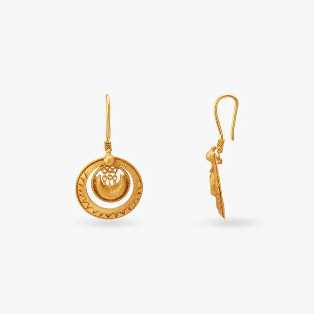 Textured Gold Hoop Earrings