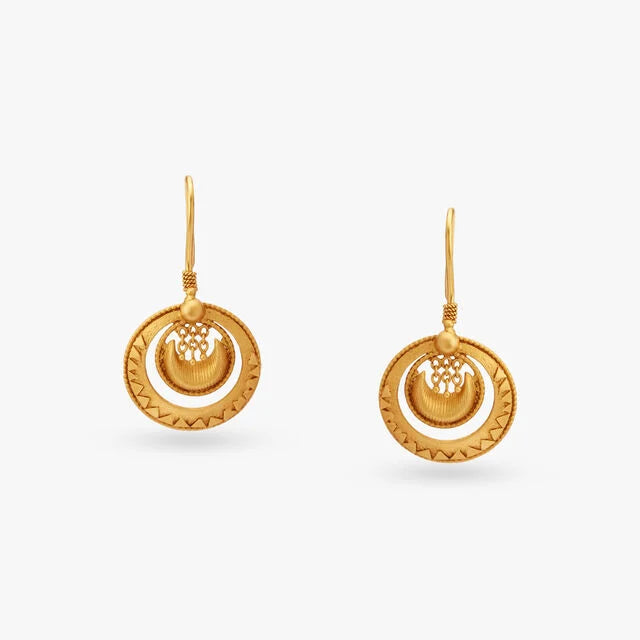Textured Gold Hoop Earrings