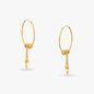 Beaded Gold Hoop Earrings