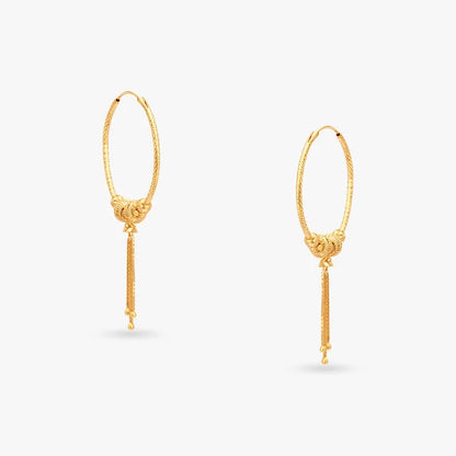 Tassel Gold Hoop Earrings