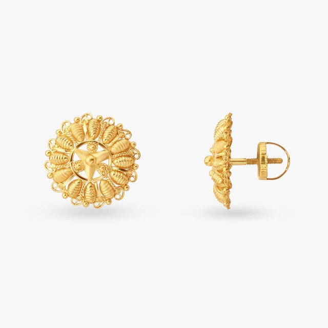 Intricate Filigree Stud Earrings
