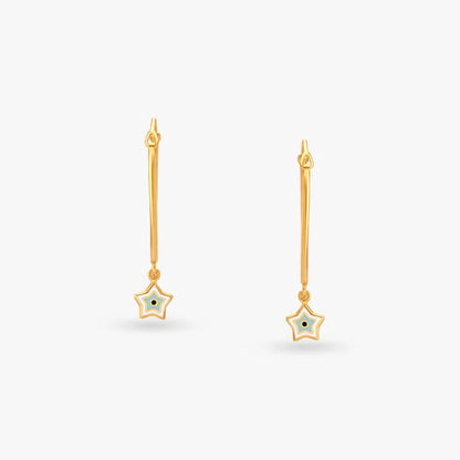 Star Gold Hoop Earrings