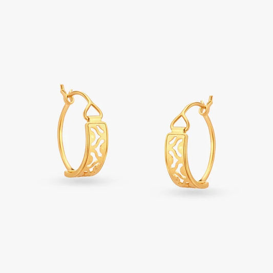 Intricate Gold Hoop Earrings