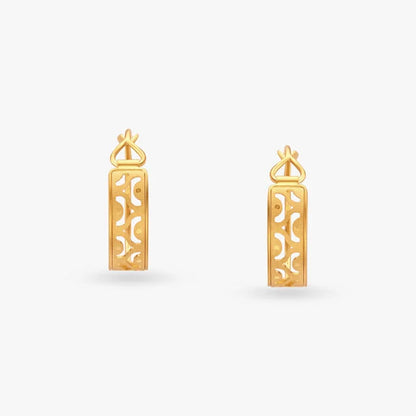 Intricate Gold Hoop Earrings