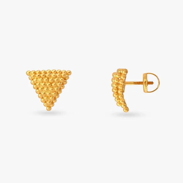 Cascade Triangular Stud Earrings