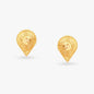 Intricated Teardrop Gold Stud Earrings