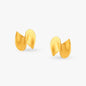 Twist of Elegance Gold Stud Earrings