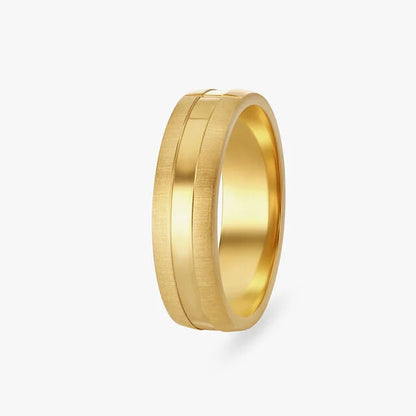 Sculpted Men's Gold Finger Ring