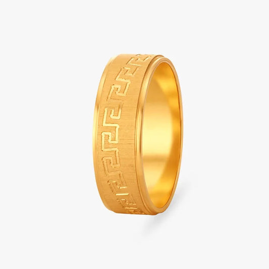 Maze Men's Gold Finger Ring