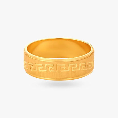 Maze Men's Gold Finger Ring