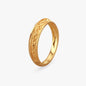 Engraved Gold Finger Ring For Men