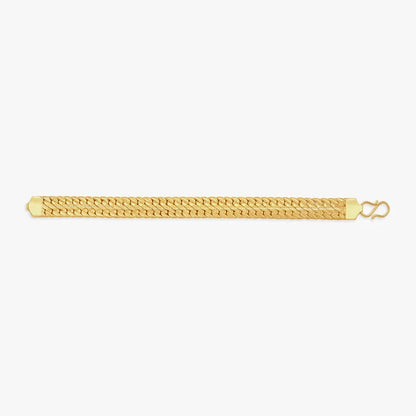 Brilliant Artsy Gold Link Bracelet for Men