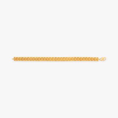 Geometric Design Gold Bracelet for Men