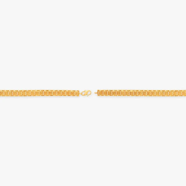 Geometric Design Gold Bracelet for Men