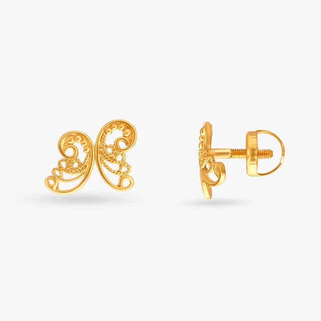 Fluttering Wings Stud Earrings