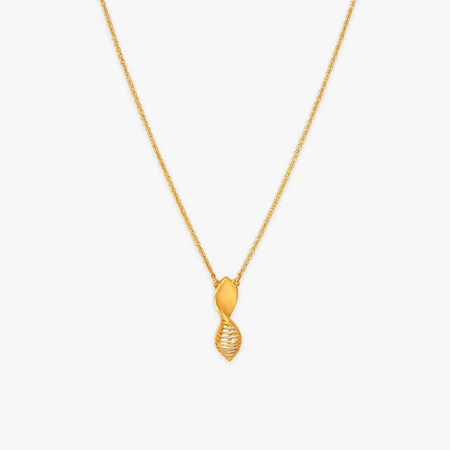Curved Silhouette Gold Necklace